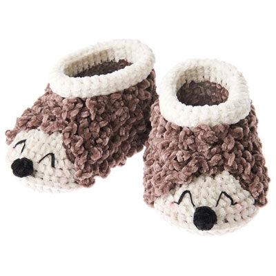 Kit de crochet Ricorumi-Baby Booties Hedgehog