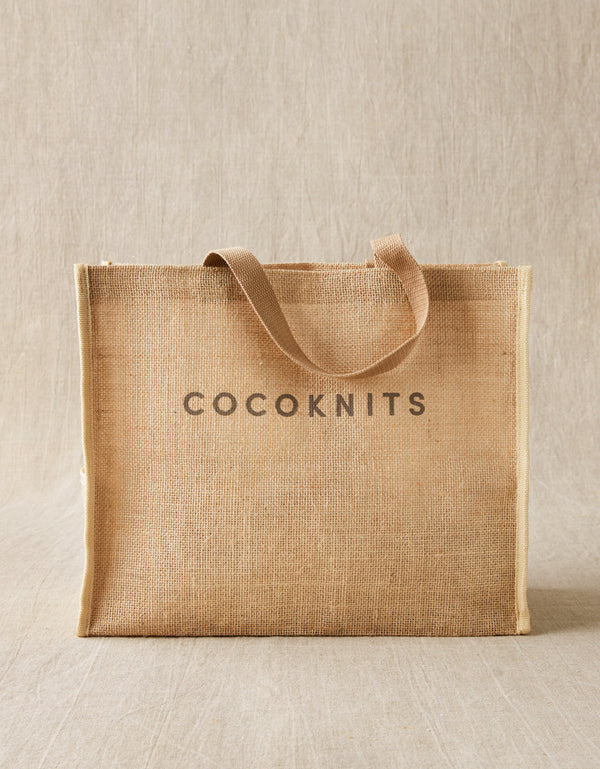 Sac à tricot en jute