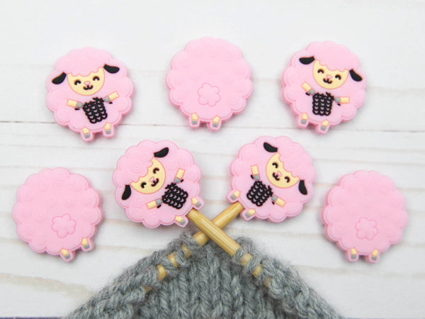 Mouton à tricoter rose | Stitch Stoppers