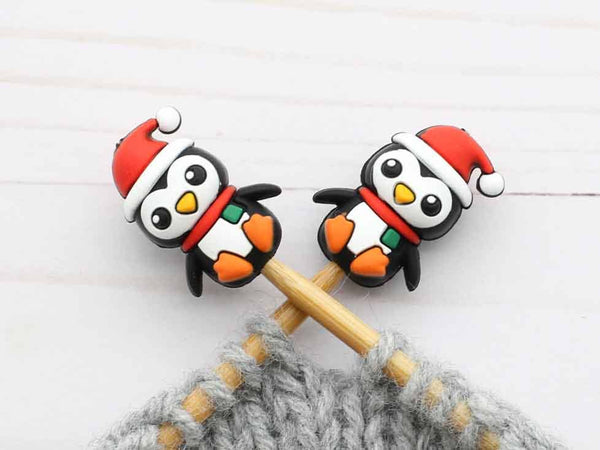 Pingouin de Noël | Arrêts de mailles