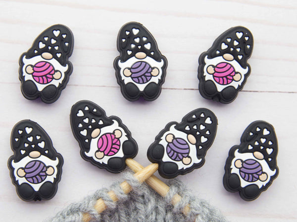 Gnome amoureux du fil noir | Arrête-mailles