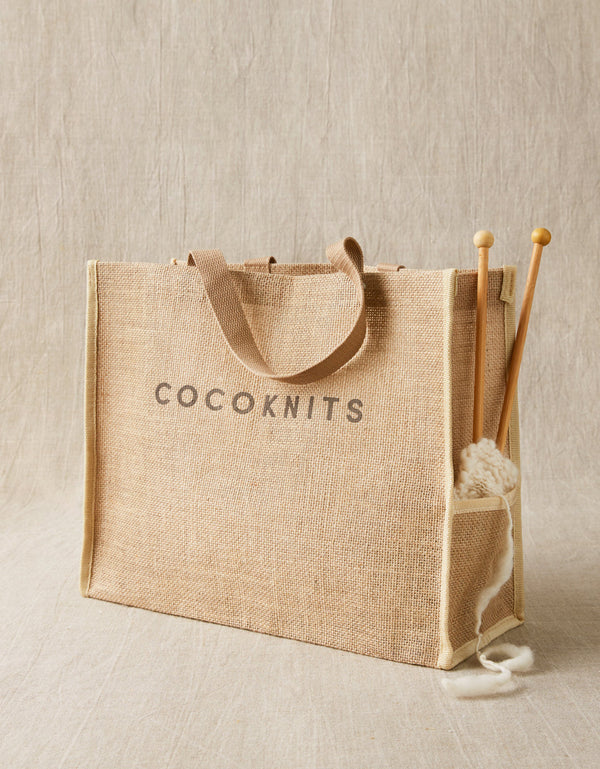Sac à tricot en jute