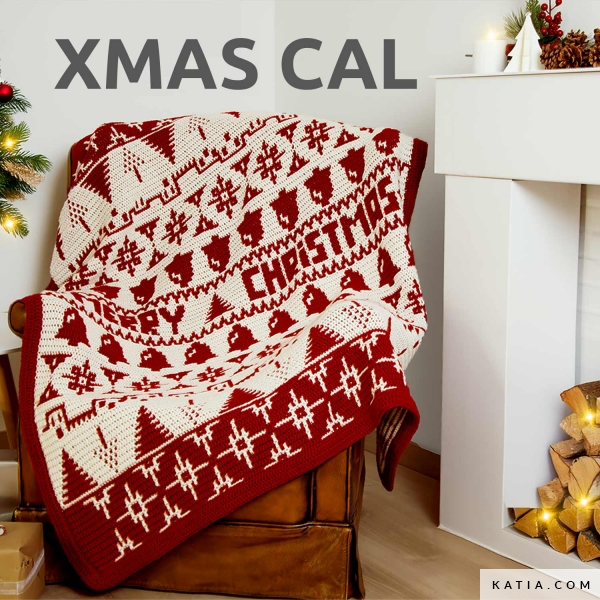 Couverture Noël Crochet Mosaïque - KAL Merry Blanket