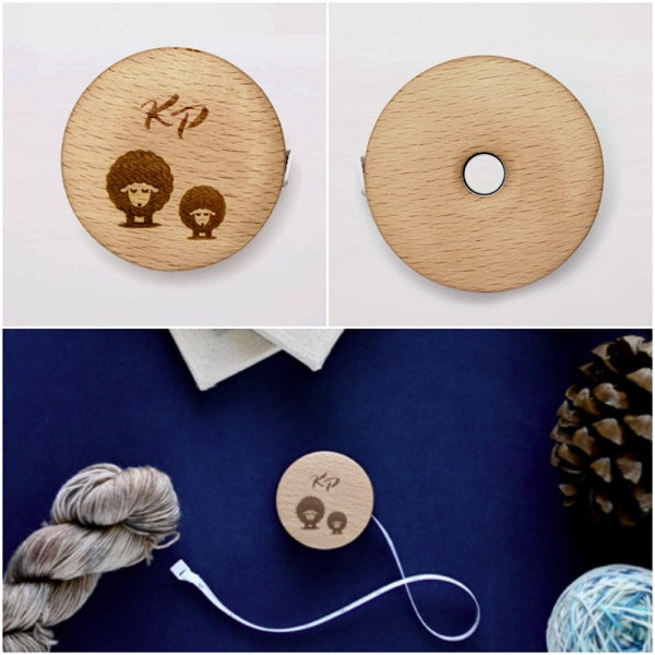 Round wood tape measure 800531