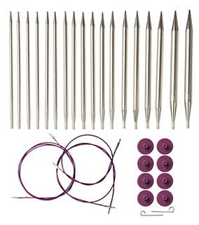 Ensemble d'aiguilles interchangeable Nickel 3.5 à 8 mm 90335